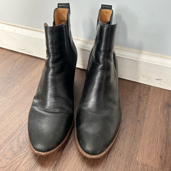 Madewell black ankle high heel boots size 9.5 - Picture 3 of 6